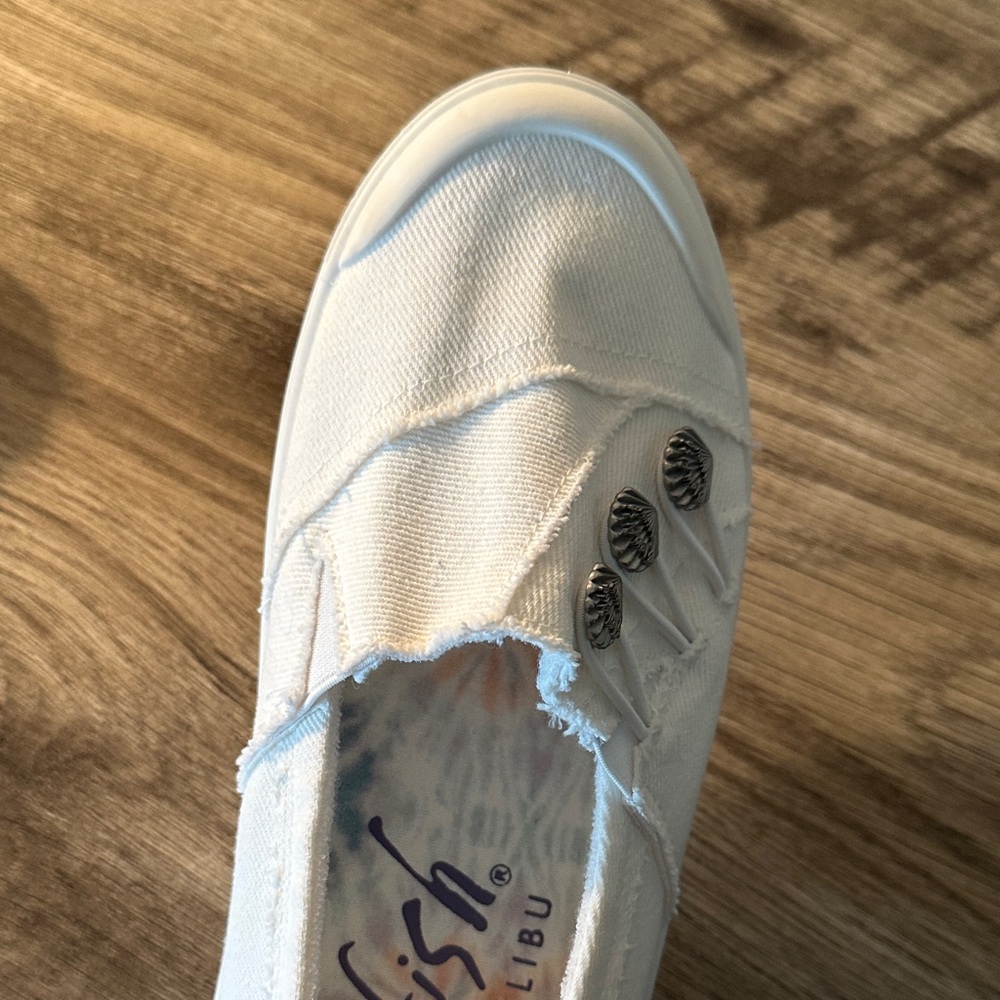 Blowfish White Canvas Slip-On Sneakers for Women - Picture 5 of 5